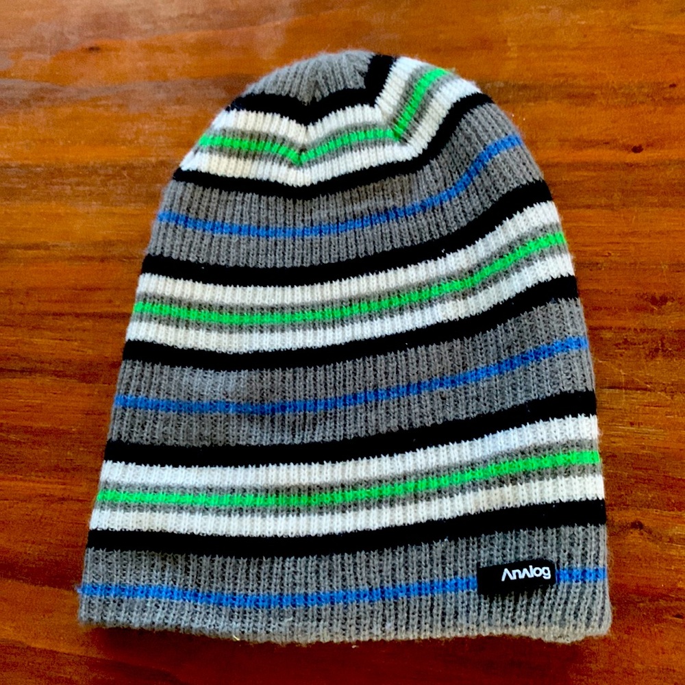 Analog slouch knit beanie, winter hat